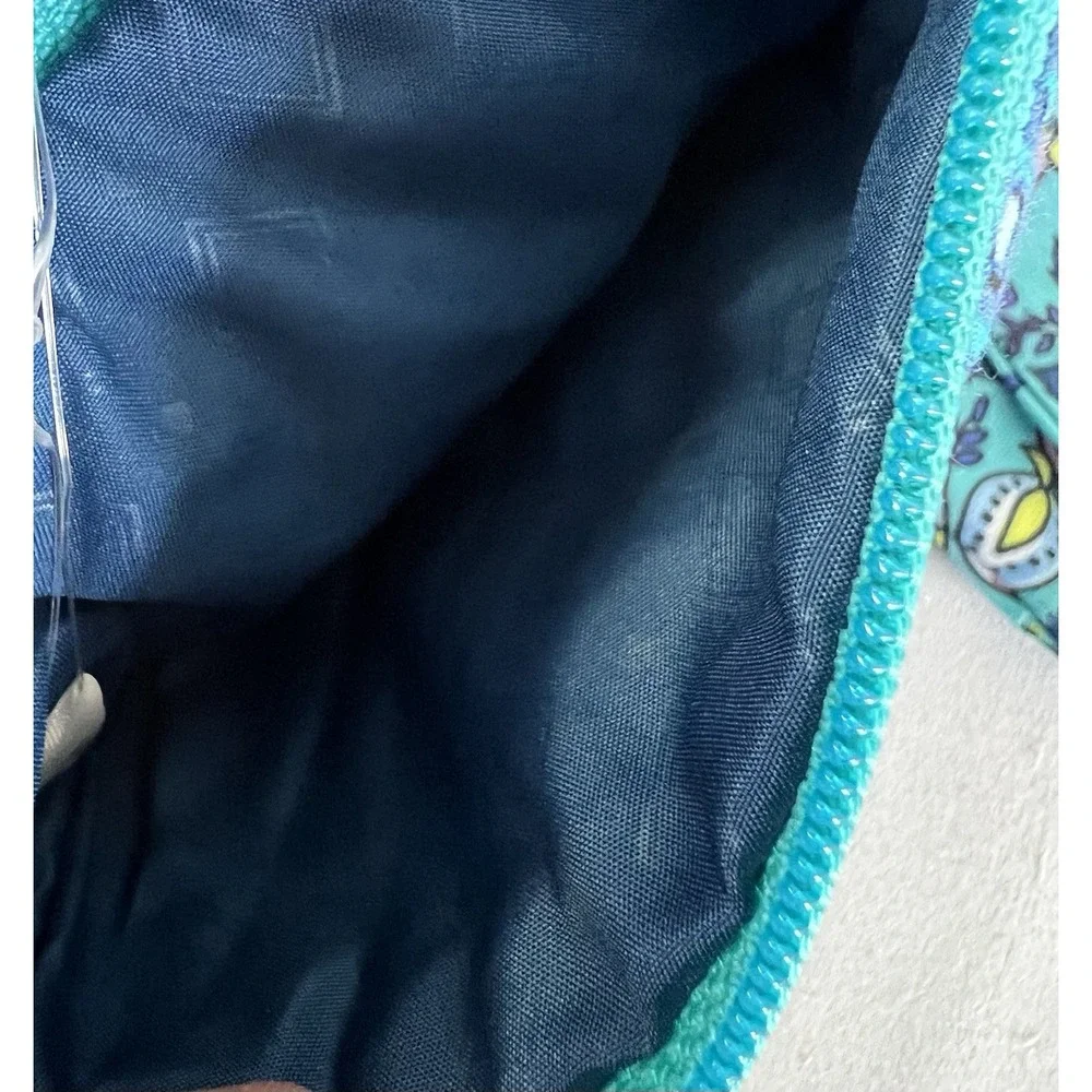 Vera‎ Bradley Peacock Pouch Small Zip Pouch Aqua Blue socks and hair accessories